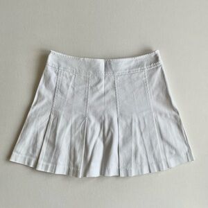 Jacob White Pleated Mini Skirt